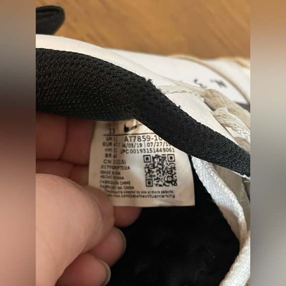 Nike Air Force 1 Type White Black Volt size 13 in men - Picture 5 of 9